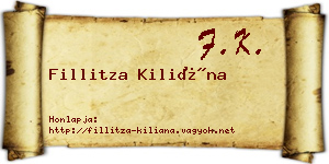 Fillitza Kiliána névjegykártya